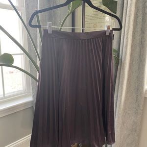Ann Taylor Plum Pleated Skirt